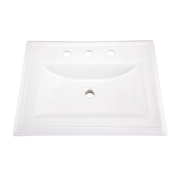 Gerber Logan White Vitreous China Rectangular DropIn Bathroom Sink